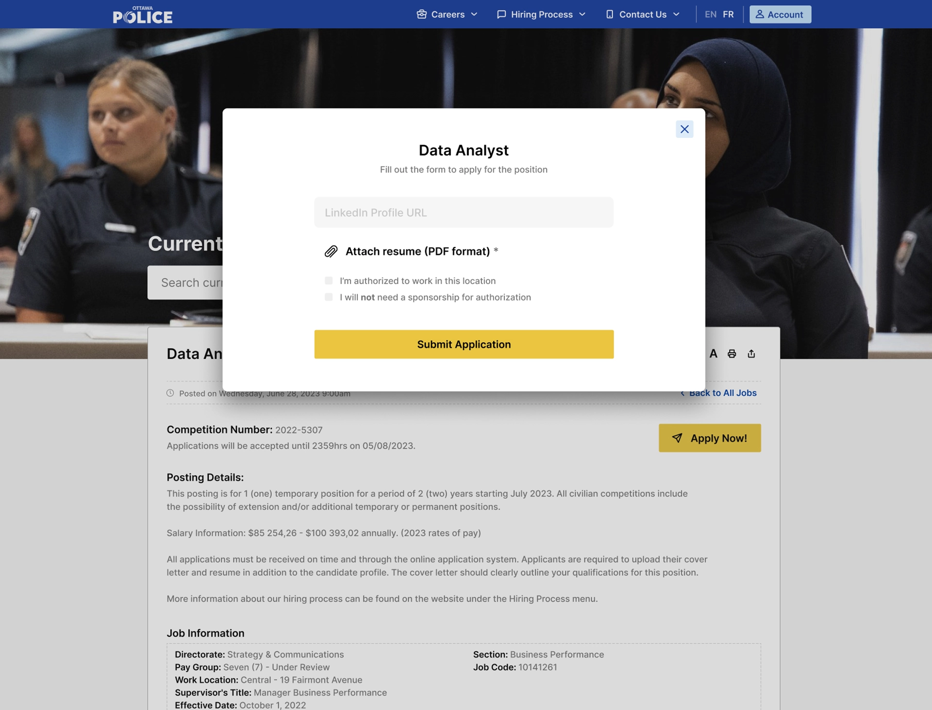 ops job page redesign